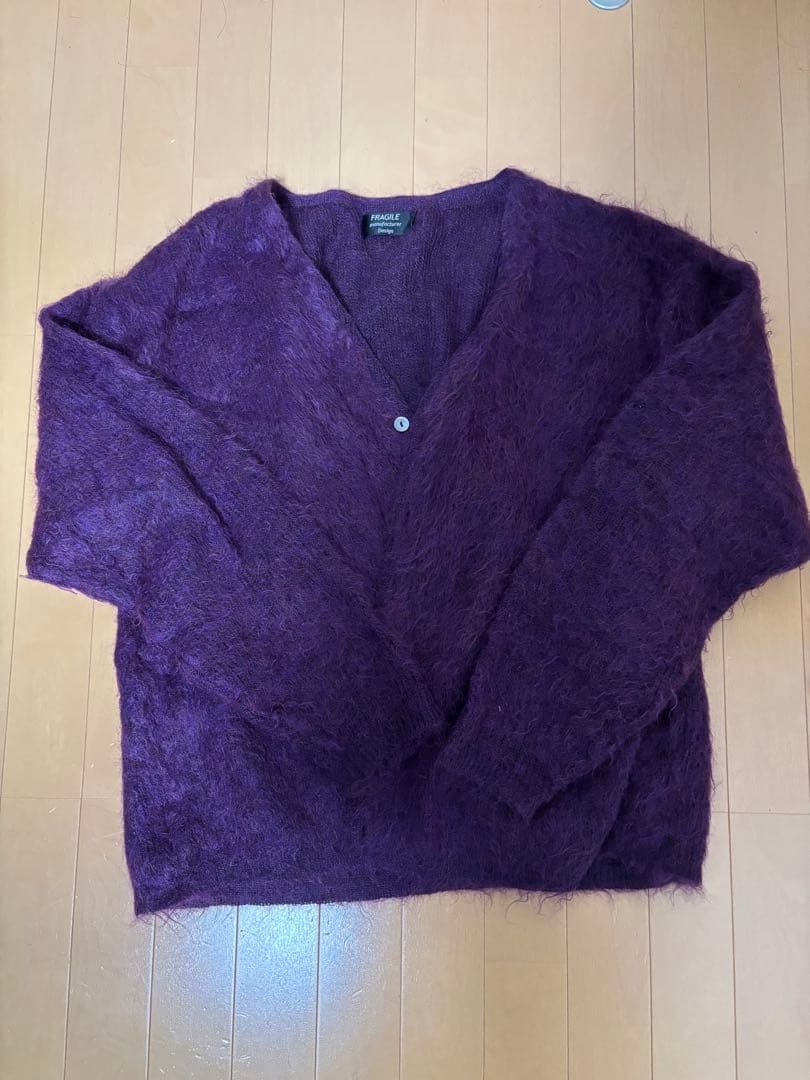 FRAGILE モヘアカーディガン パープル　ONE SIZE レモンティー