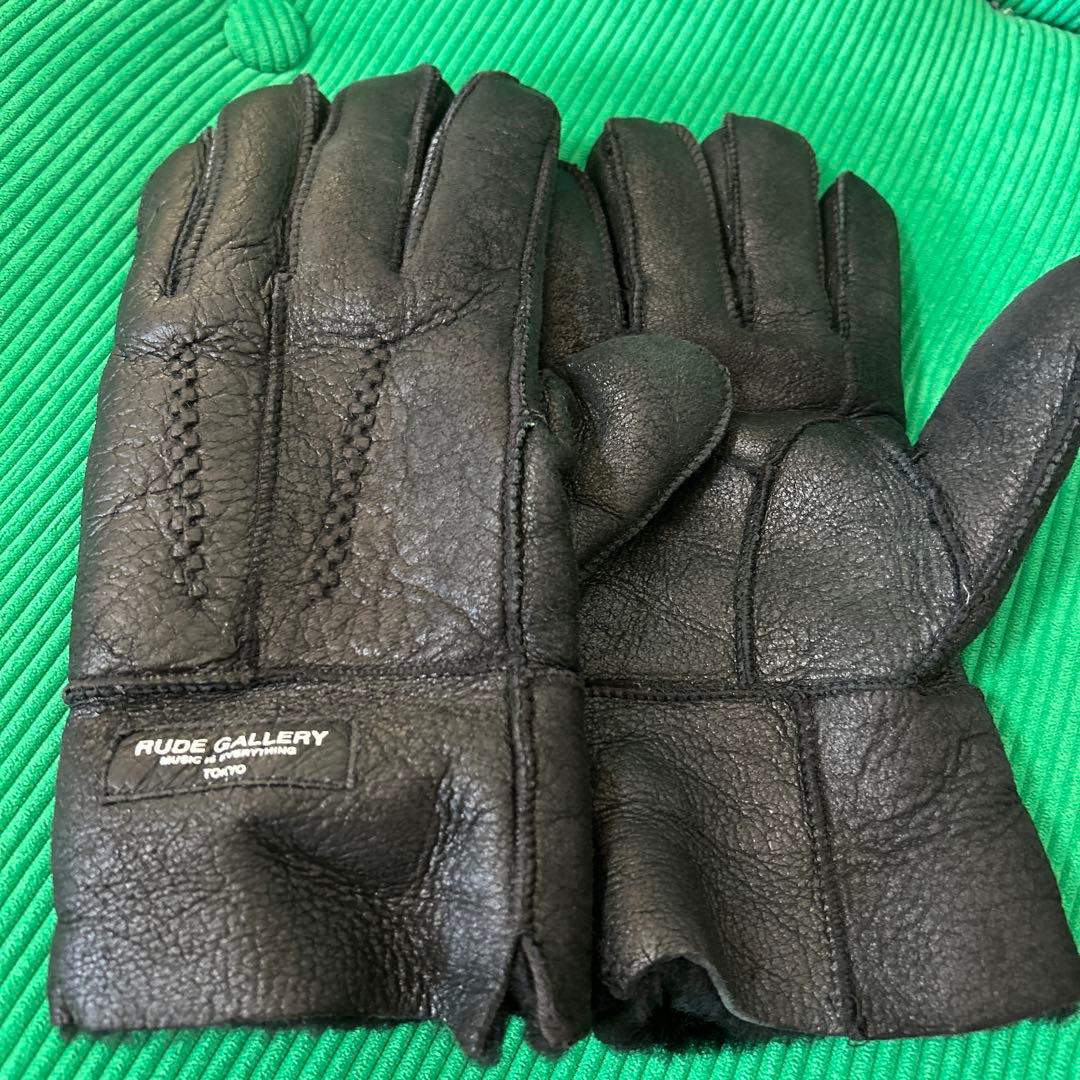 RUDE GALLERY レザー 手袋 黒