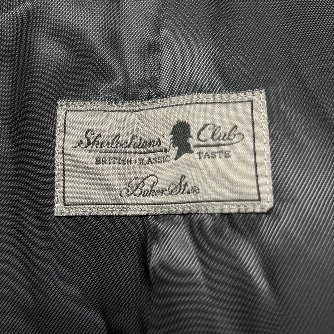 極上 ベイカーストリート アンゴラブレンド ロングステンカラーコート メンズ