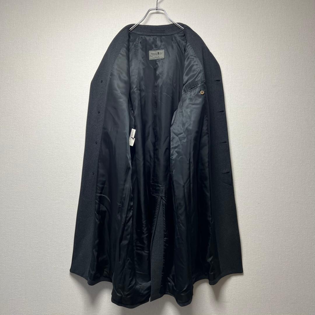 極上 ベイカーストリート アンゴラブレンド ロングステンカラーコート メンズ