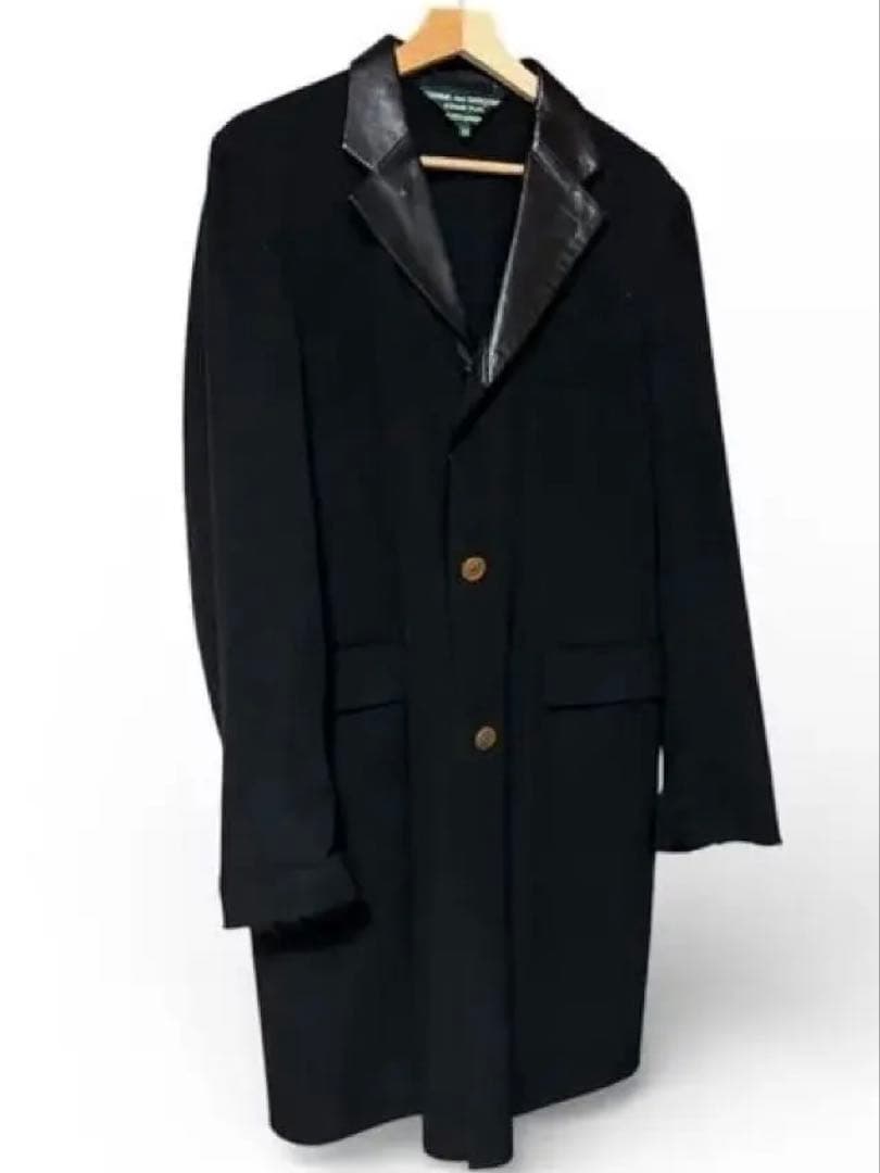 COMME des GARÇONS HOMME PLUS 襟レザーコート