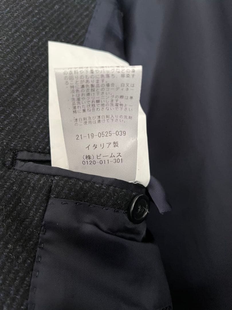 BEAMS F ダイアゴナルツイル スポルベリーノコート 48サイズ