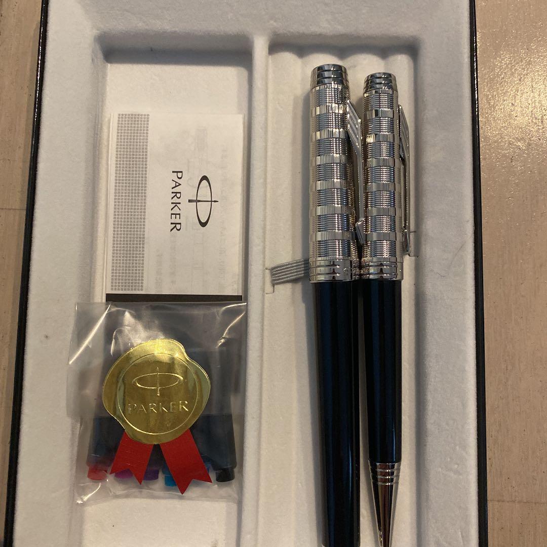 【犬】PARKER パーカー 万年筆＆ボールペン プルミエカスタム セット