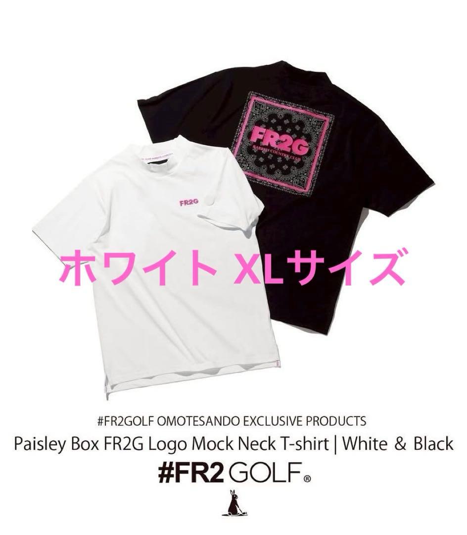 新品 FR2GOLF 表参道 限定 ペイズリー モックネック Tシャツ XL 白