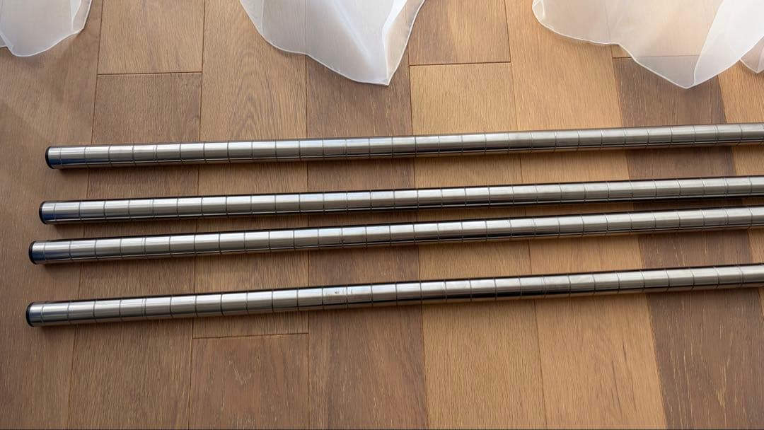 1400mm ホームエレクターポール　キャスター付きポスト　四本組