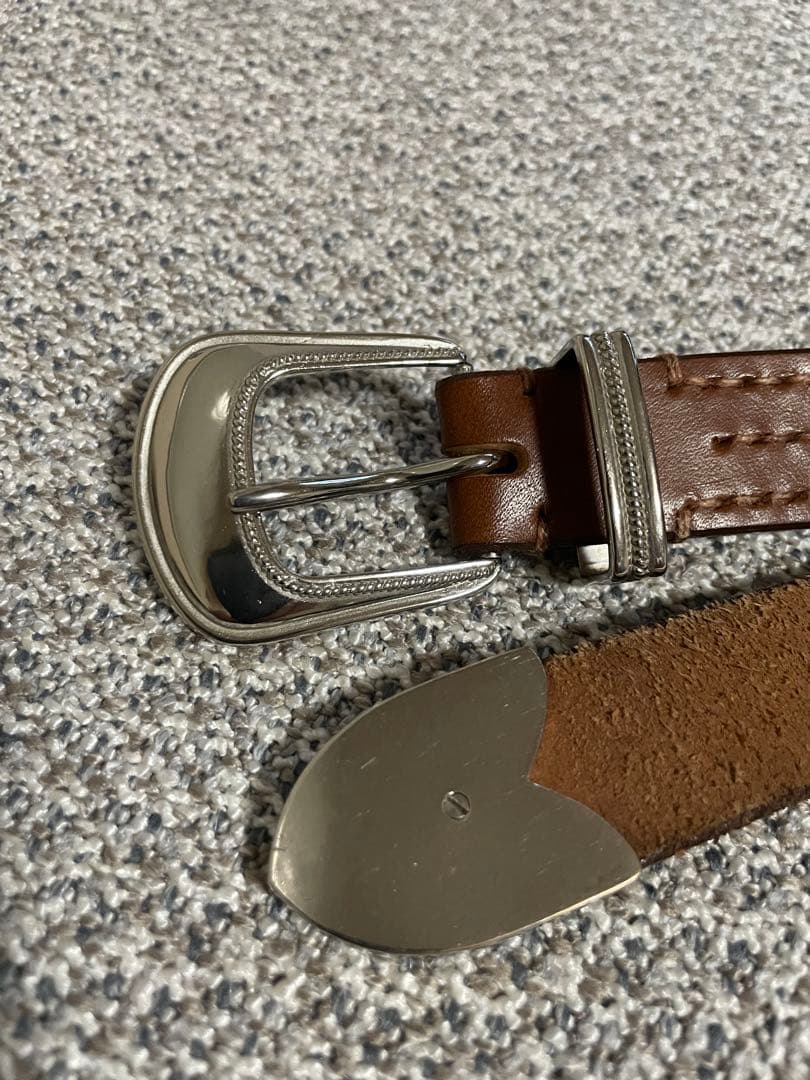 マインデニム ウエスタンベルト ブラウン 34 MINEDENIM