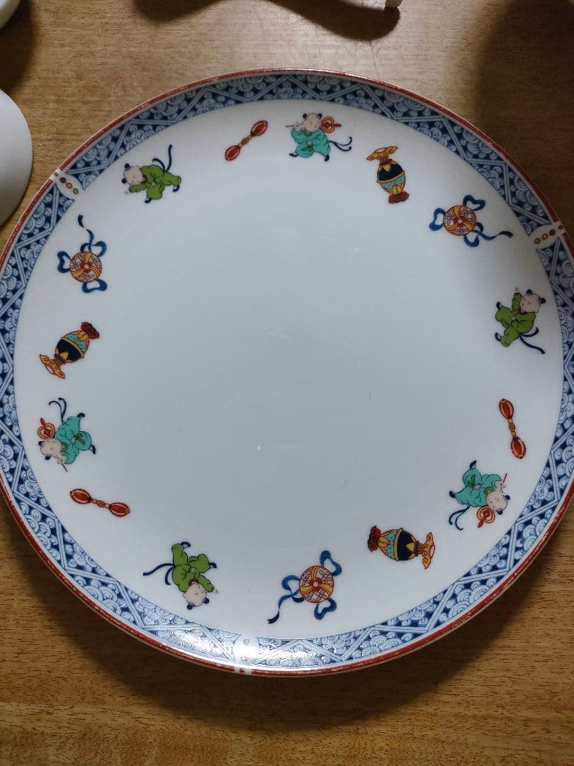 NARUMIナルミ　唐子　中華ホームセット　大皿　炒飯　ラーメン　レンゲ　タレ皿