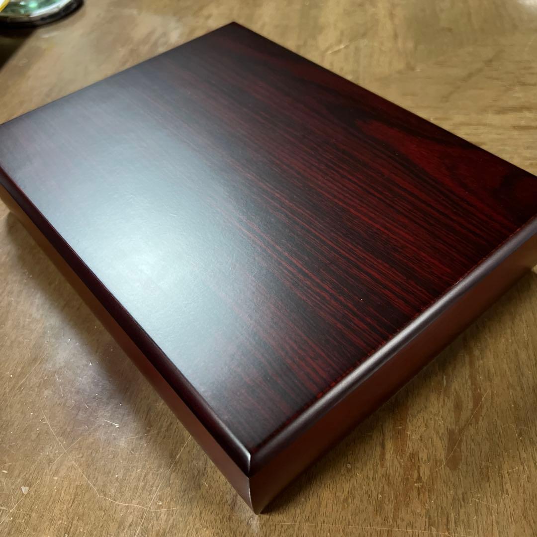 新品【未使用!! 保管品】紫檀 紫丹 シタン 文箱 蓋付き 小物入れ 手紙入れ