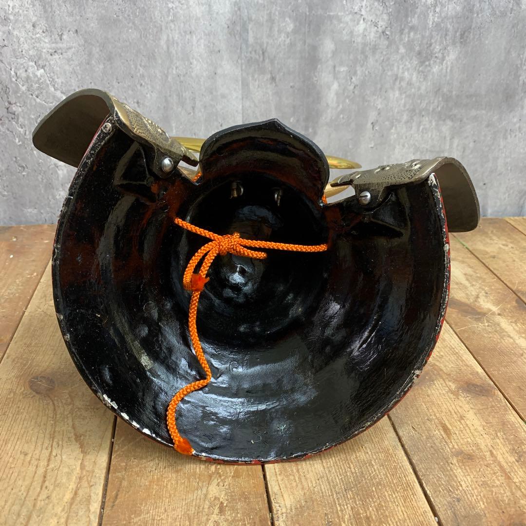 E-4 戦国武将 兜 置物 真田幸村 鹿角脇立 三日月前立 五月人形 縁起物