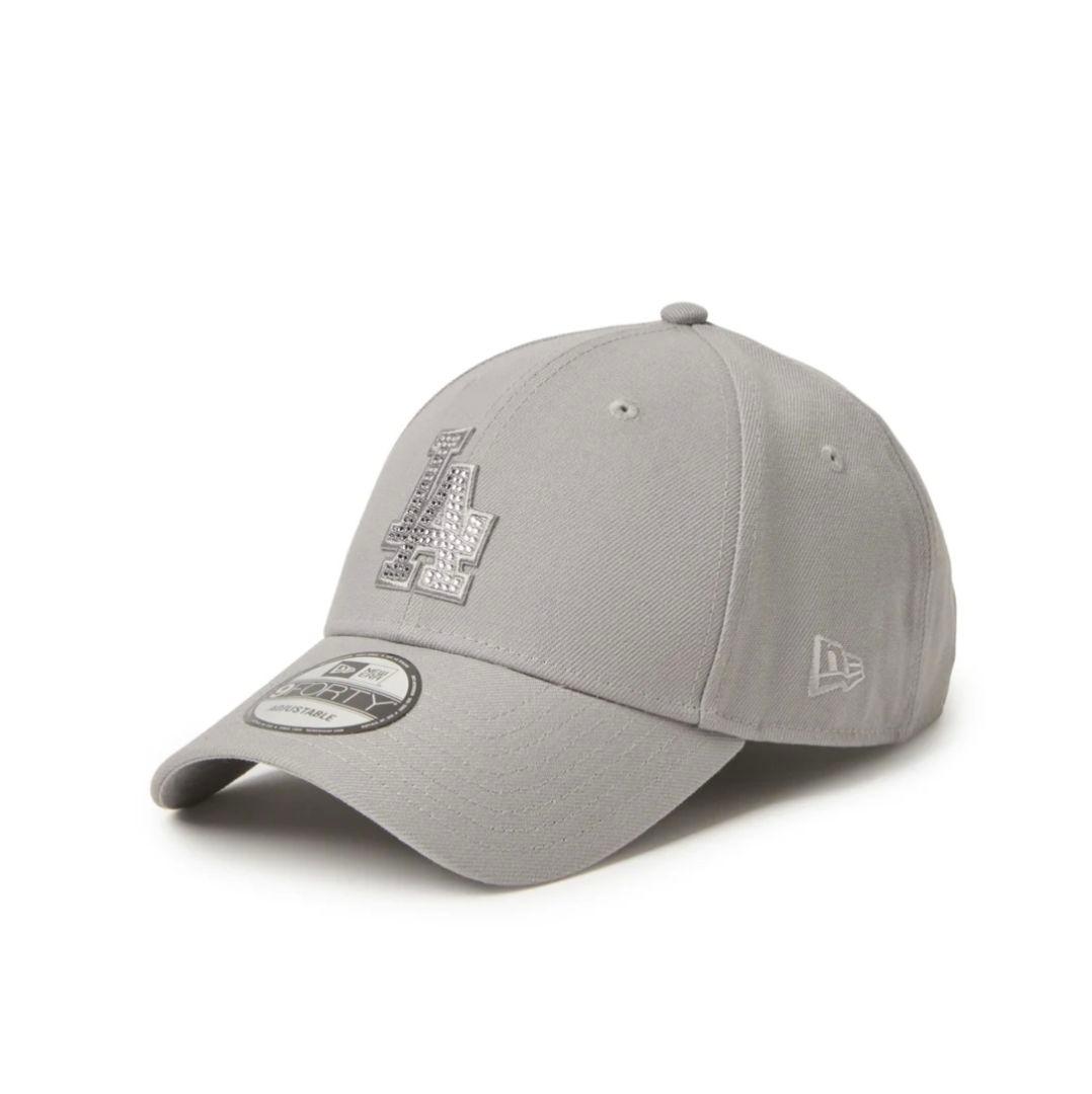 NEWERA 9FORTY ラインストーン キャップ グレー