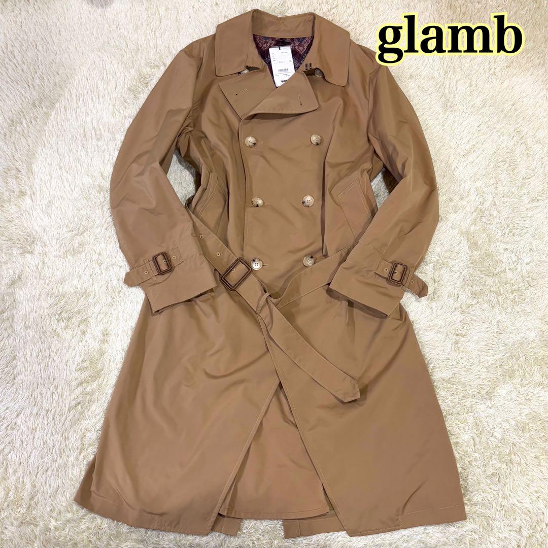 新品✨ グラム glamb ロングトレンチコート 定価3万6千円 L ベージュ