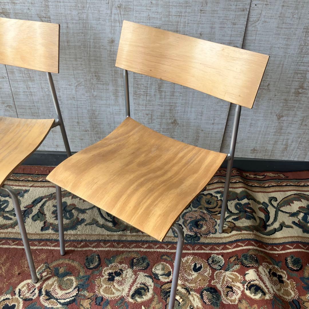 北欧レトロ ラムホルツ キャンパス プライウッドチェア 3脚セット