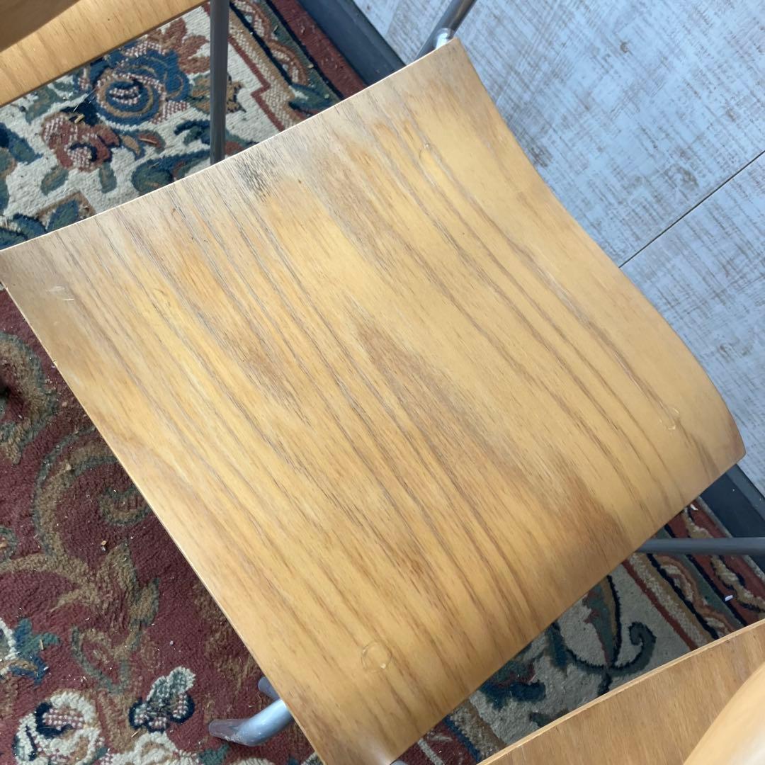 北欧レトロ ラムホルツ キャンパス プライウッドチェア 3脚セット