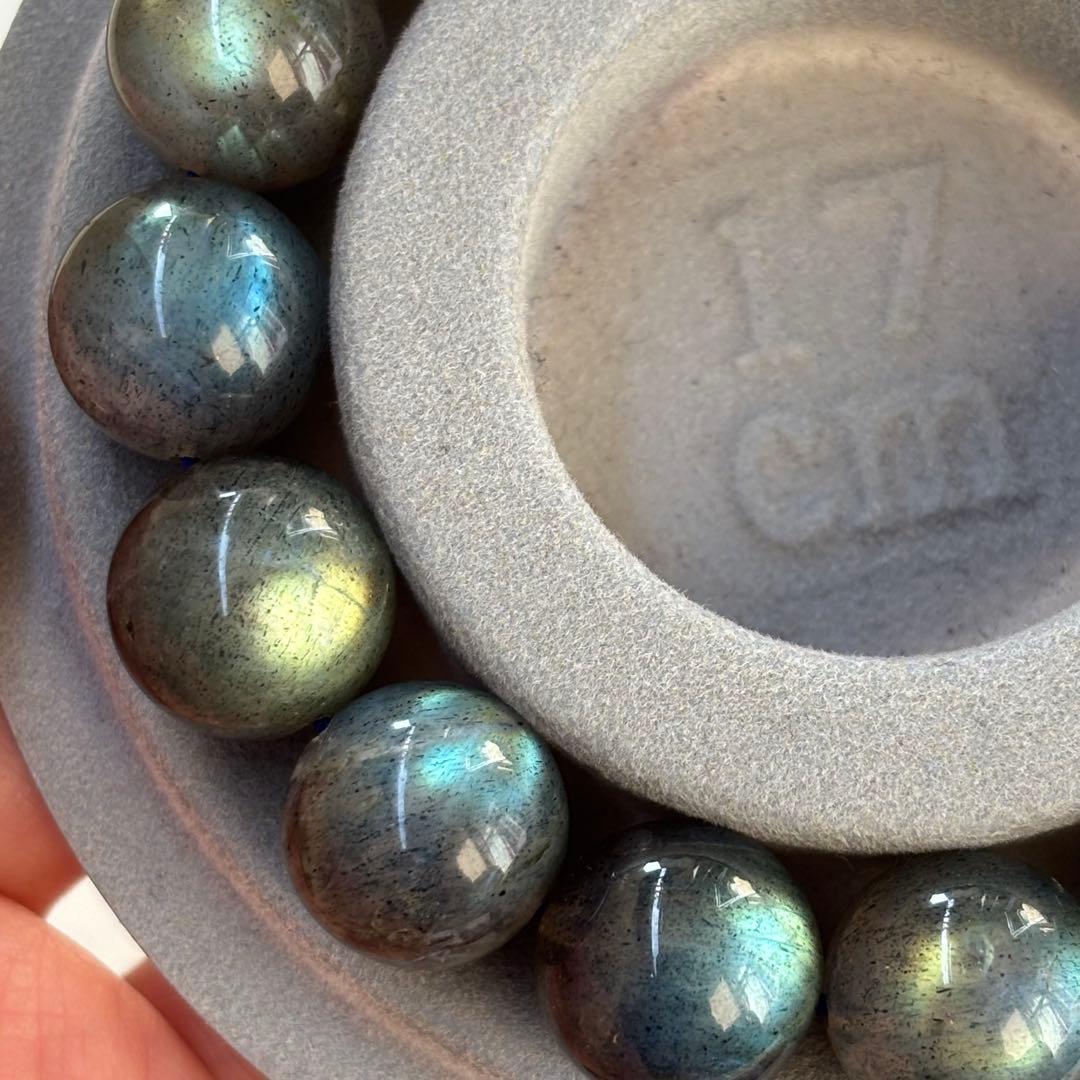 強い強シラー天然ラブラドライトブレスレットパワーストーン