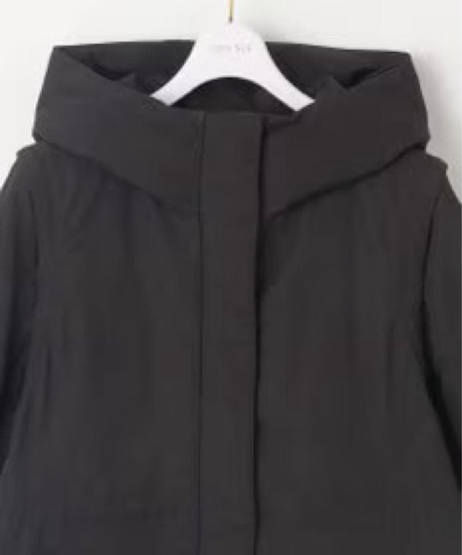 【新品タグ付】ANY SIS 2WAYドロストフーディミドル ダウン ベージュ