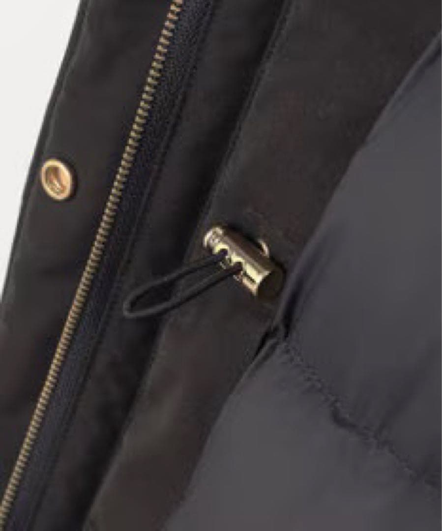 【新品タグ付】ANY SIS 2WAYドロストフーディミドル ダウン ベージュ