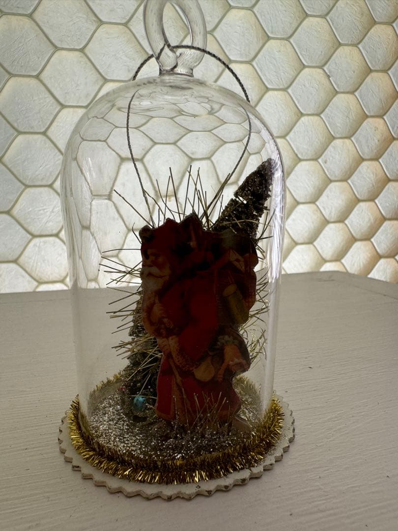 クリスマスオーナメント　サンタクロースとツリードーム　アッシュペーフランス