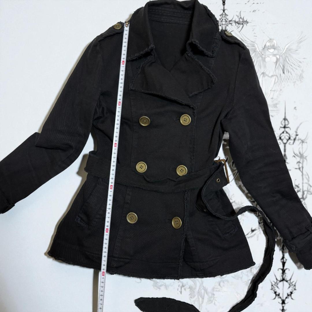 y2k パンクロック 黒 ビッグボタン スタッズチョーカー ベルト 平成ギャル