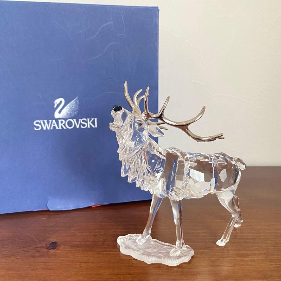 SWAROVSKI スワロフスキー クリスタル 雄ジカ 鹿 置物