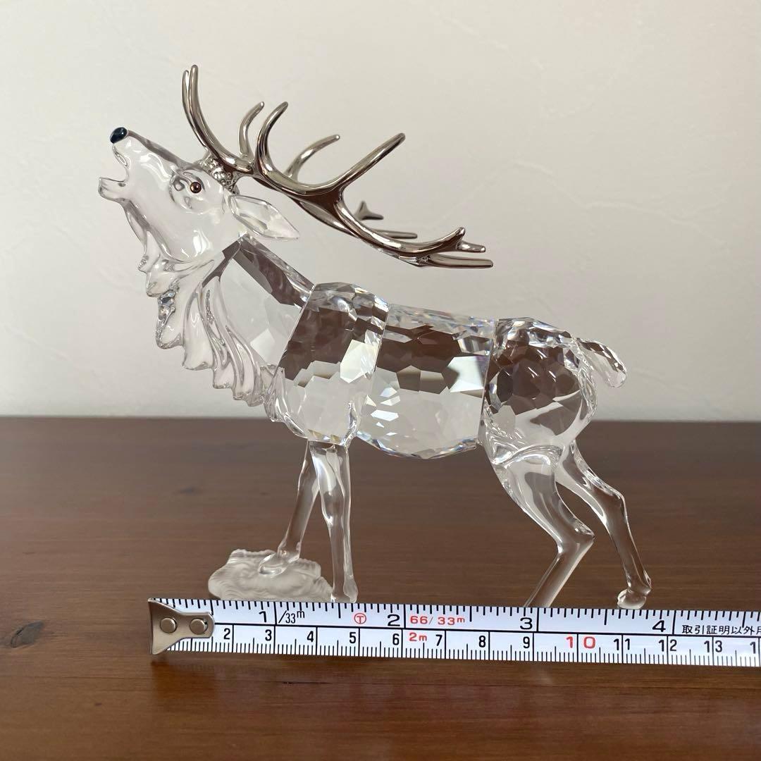 SWAROVSKI スワロフスキー クリスタル 雄ジカ 鹿 置物