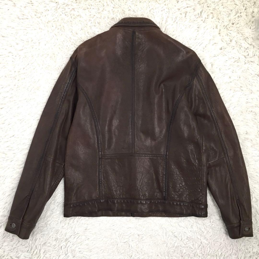 【タグ付未使用】G-STAGE ジーステージ ラムレザー 本革 ジャケット XL