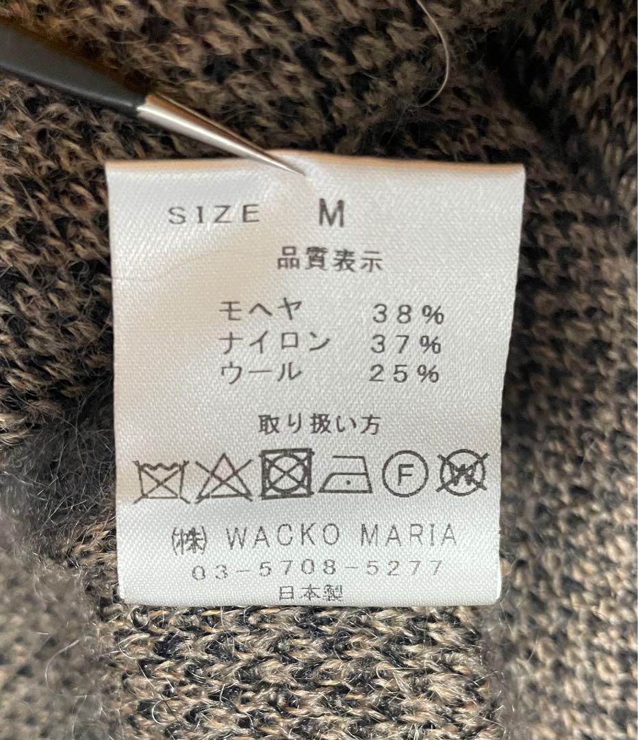 ワコマリア　レオパードモヘア　カーディガン