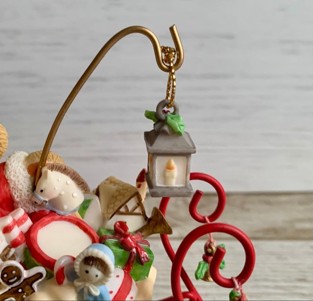 Cherished Teddies そりに乗ったサンタ くま クリスマス