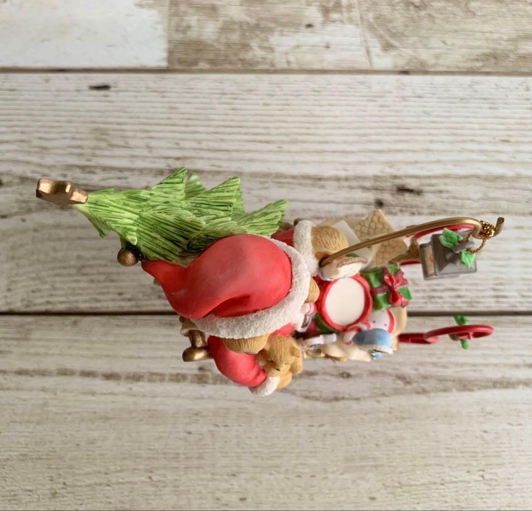 Cherished Teddies そりに乗ったサンタ くま クリスマス