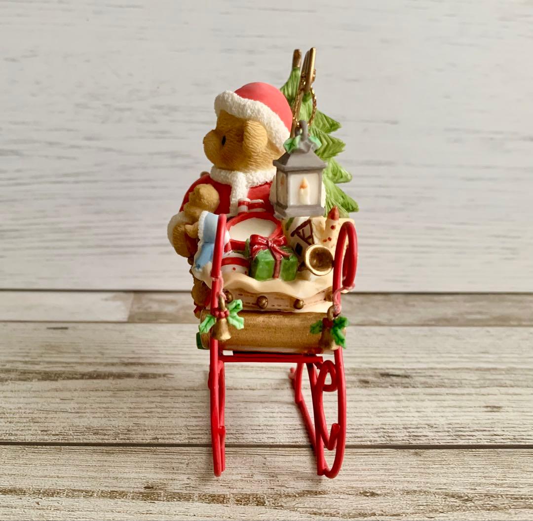 Cherished Teddies そりに乗ったサンタ くま クリスマス