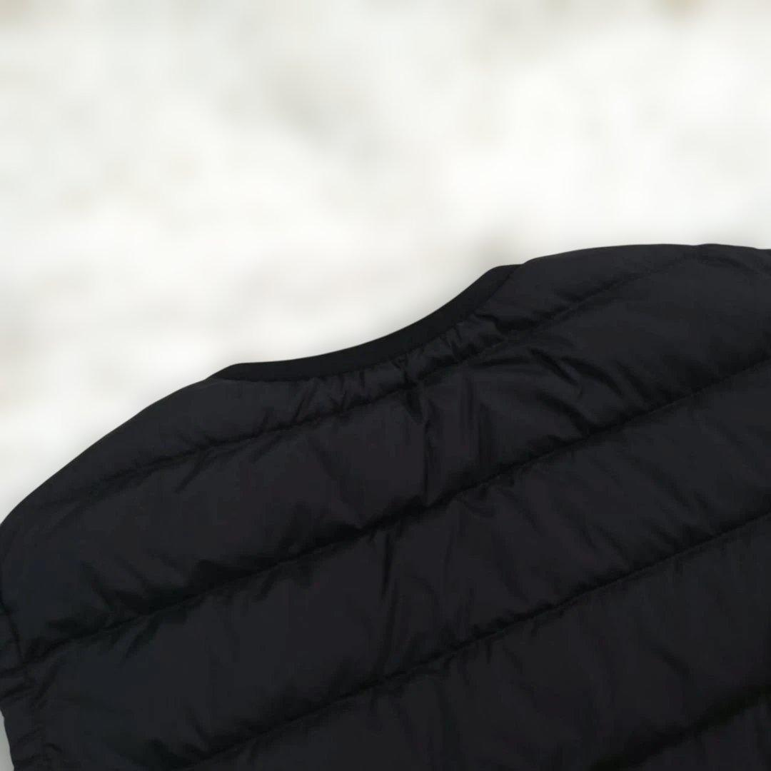 美品☆DANTON　ダントン　ダウンベスト　インナー　黒　クルーネック　XS