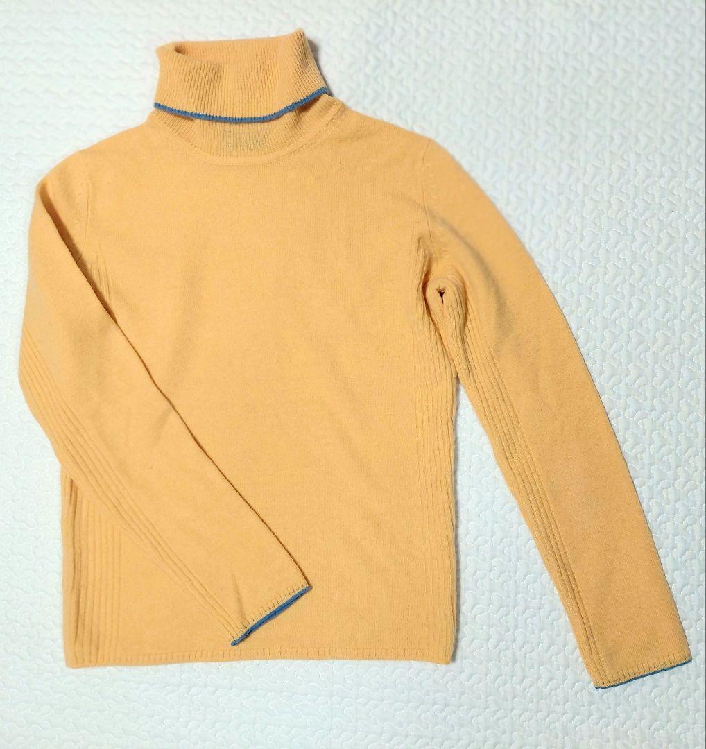 カシミヤ100％ モンゴル製 タートルネックニット S 美品