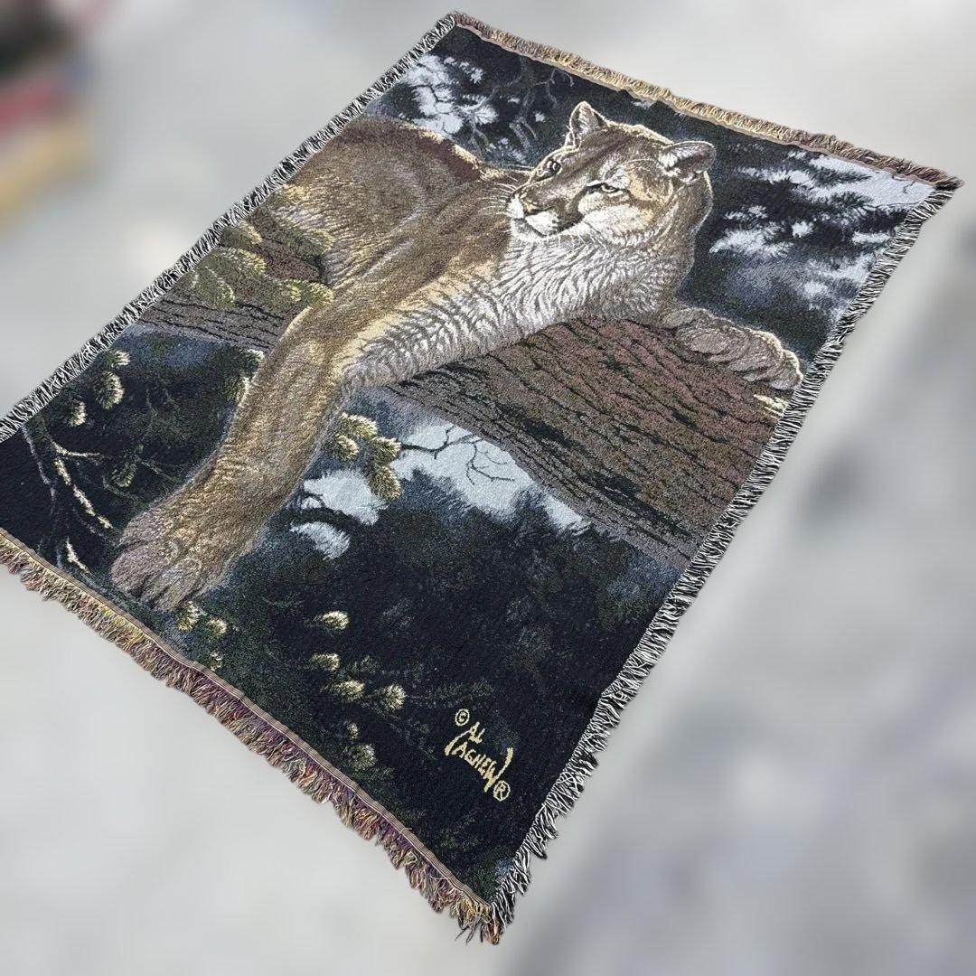 ピューマ　マルチカバー　ソファカバー　ヴィンテージラグ　170x127