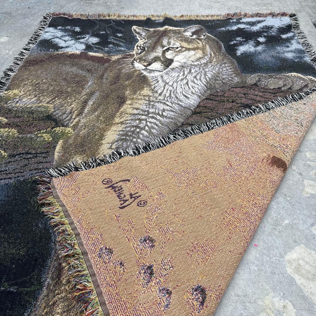 ピューマ　マルチカバー　ソファカバー　ヴィンテージラグ　170x127