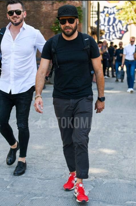 希少❣️ストーンアイランド レザー スニーカー 40 ロッソ　箱付