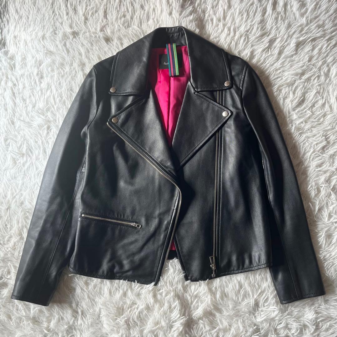 極美品✨ PS Paul Smith レザージャケット ラムレザー ダブル 38
