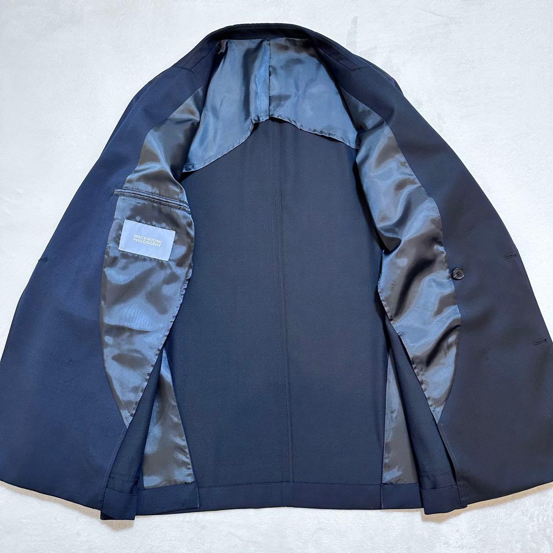 極美品✨マッキントッシュフィロソフィー セットアップ ウールスラックス 紺 6