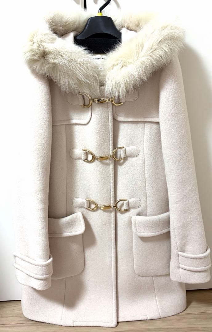 レッセパッセ LAISSE PASSE フード付きダッフルコート 36ミドル丈