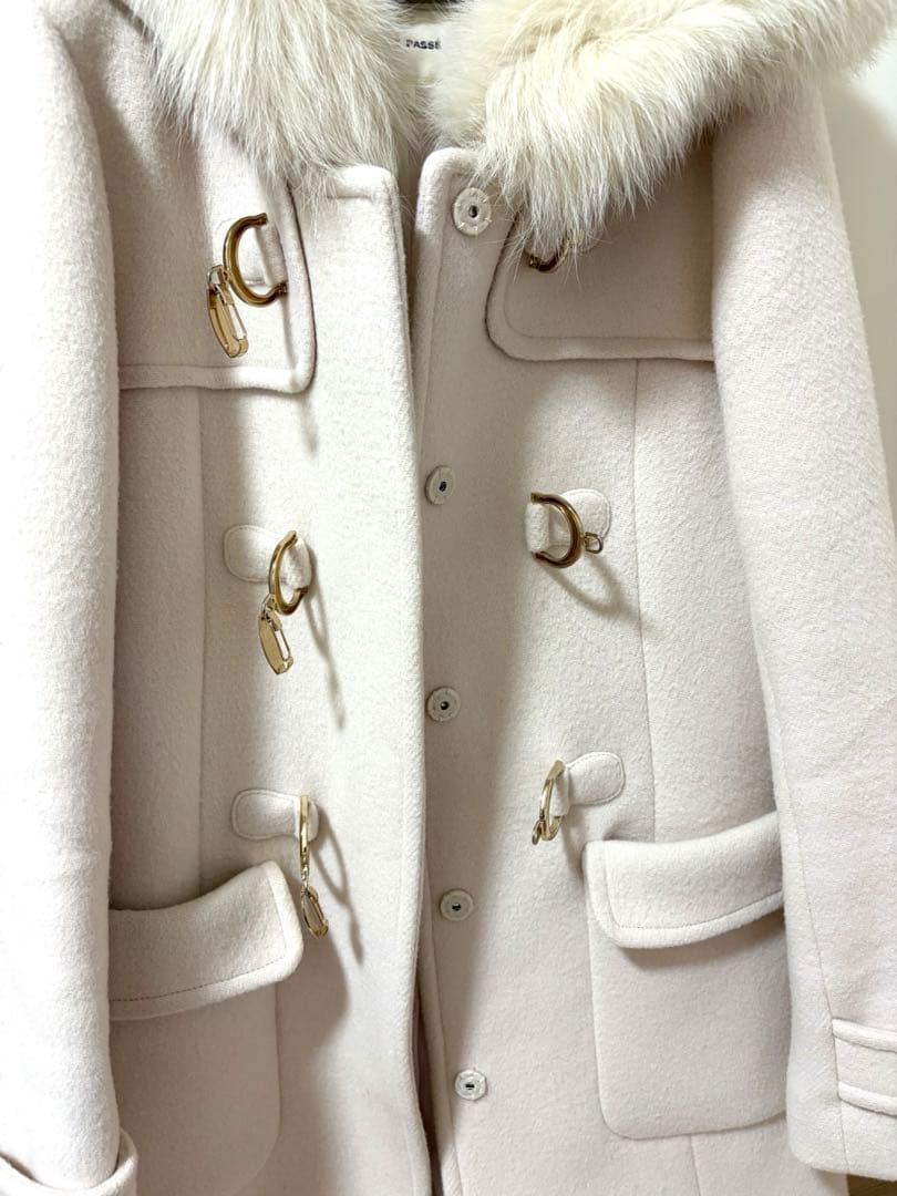 レッセパッセ LAISSE PASSE フード付きダッフルコート 36ミドル丈