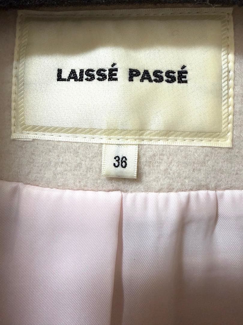 レッセパッセ LAISSE PASSE フード付きダッフルコート 36ミドル丈