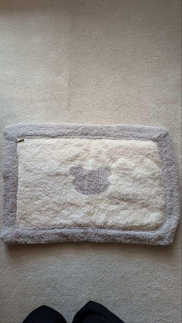 kashwére カシウェア　キッズピローケース グレー/ホワイト