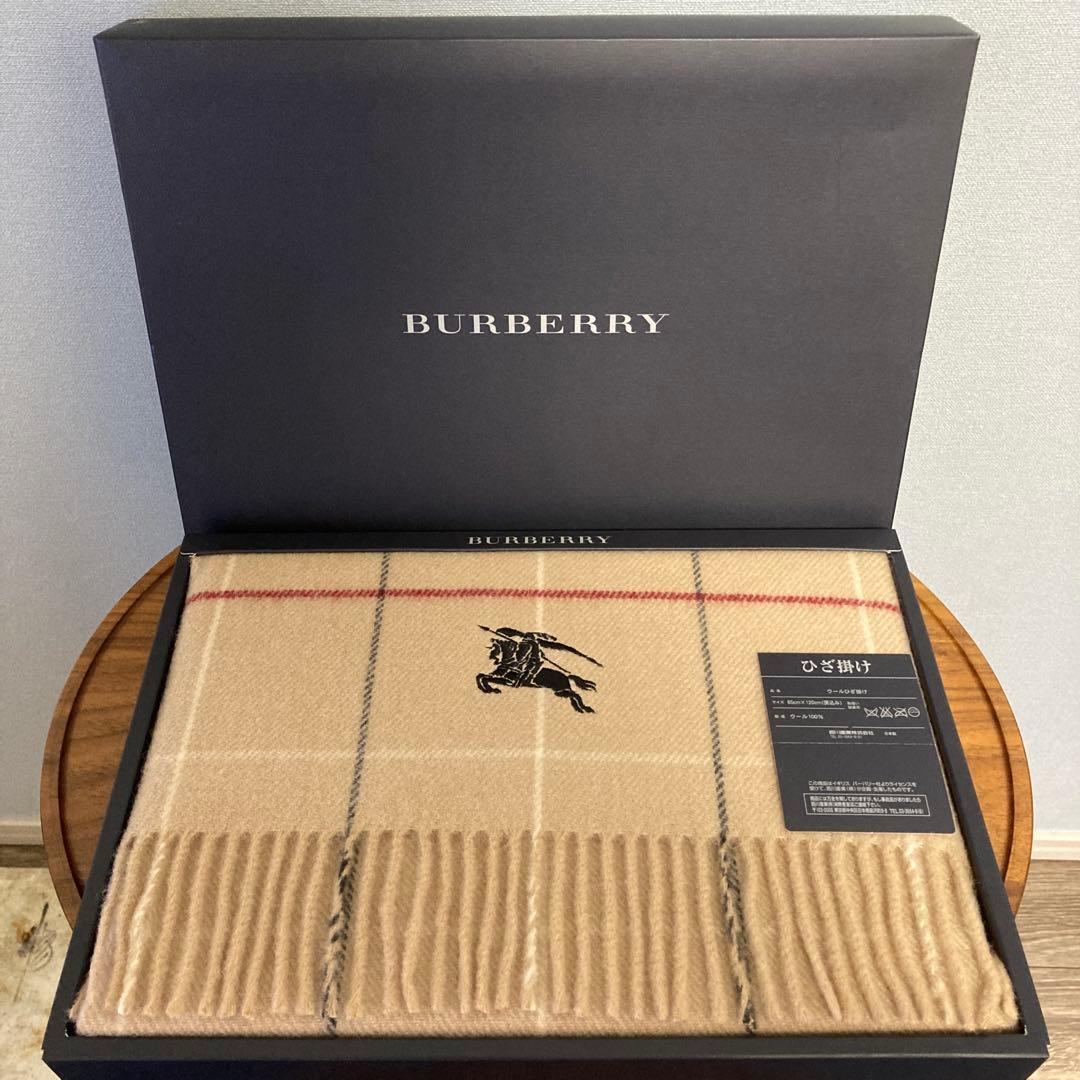 BURBERRYウールひざ掛け(新品未使用)大判ストール、マフラー