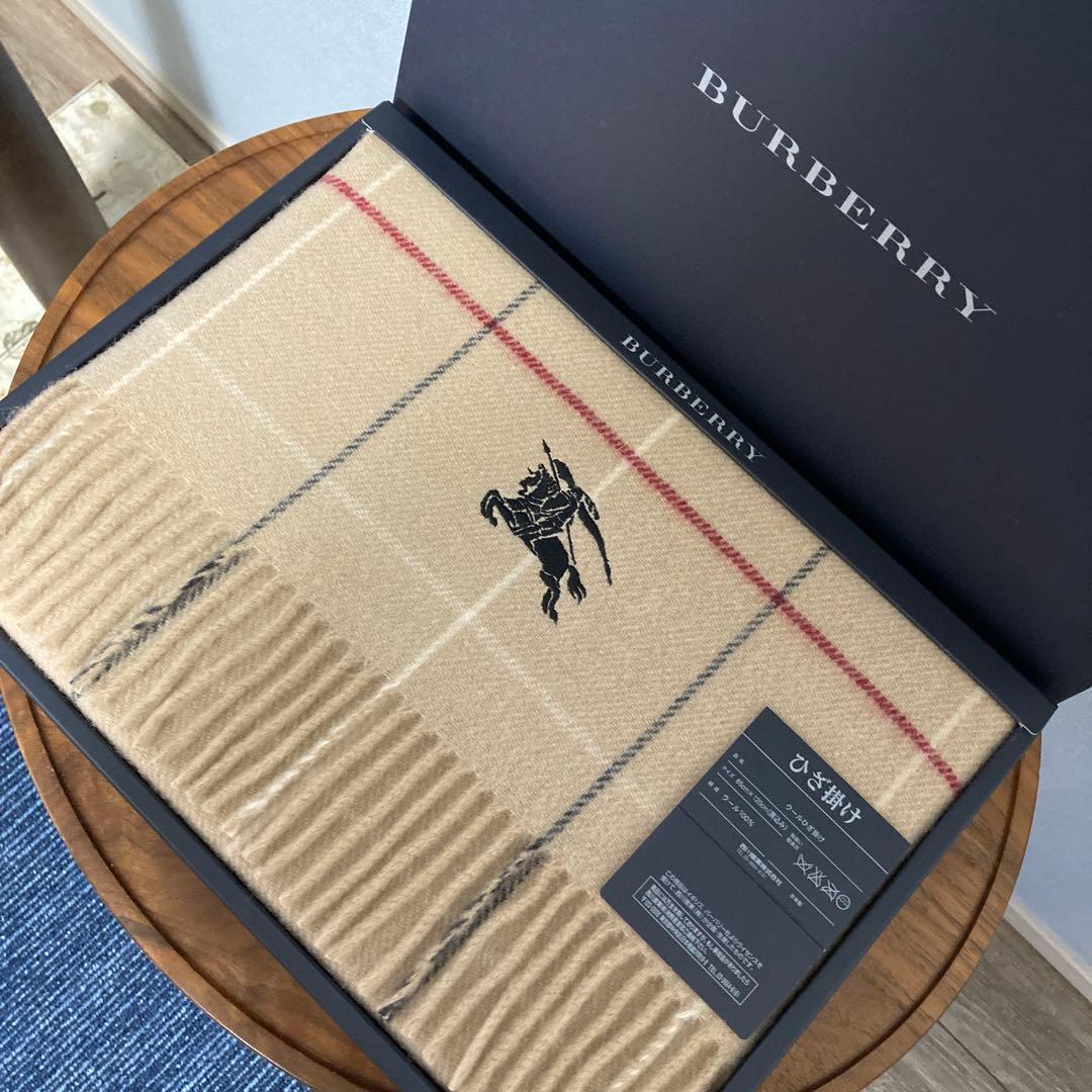 BURBERRYウールひざ掛け(新品未使用)大判ストール、マフラー