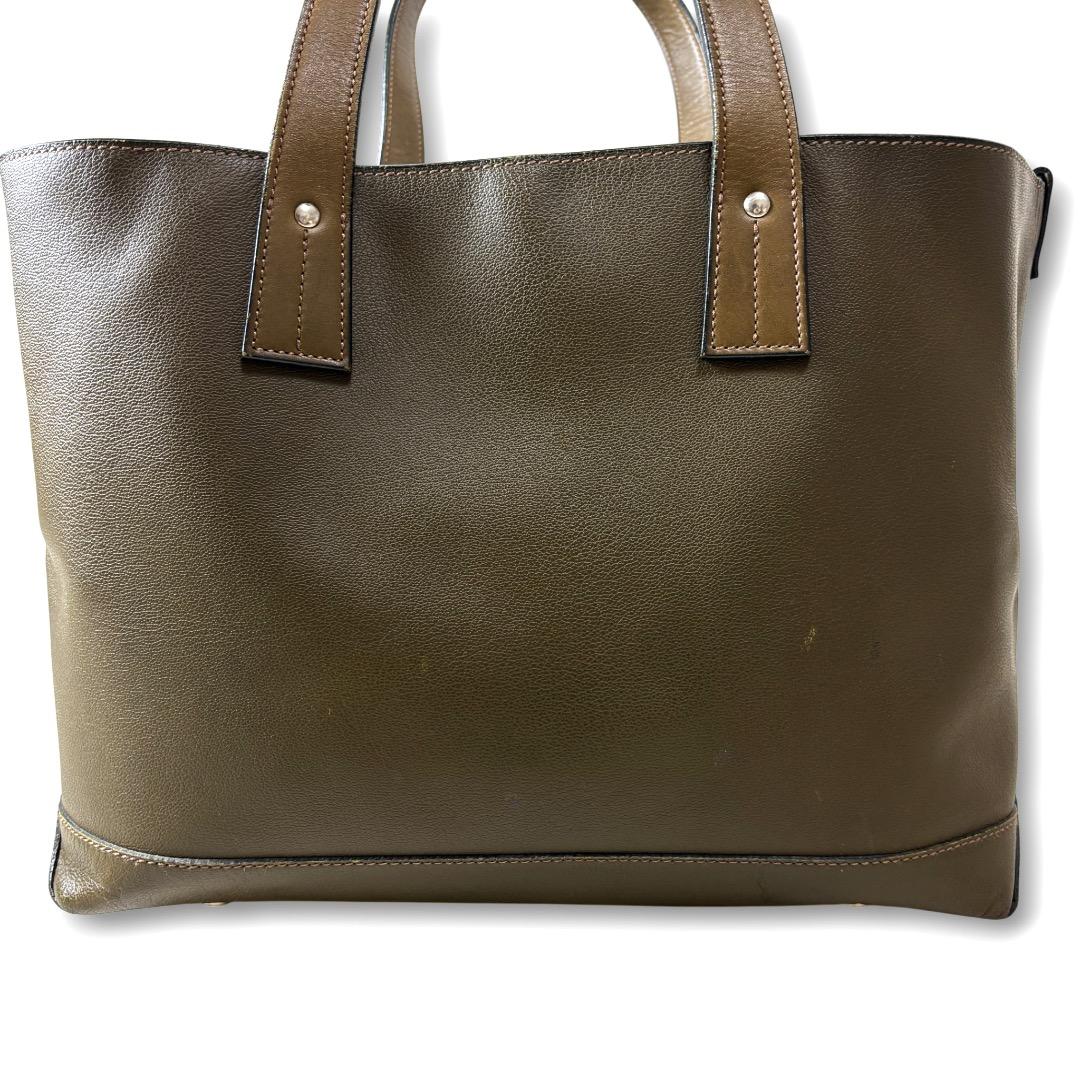 SOMES SADDLE トートバッグ レザー 革 本革 オリーブ カーキ