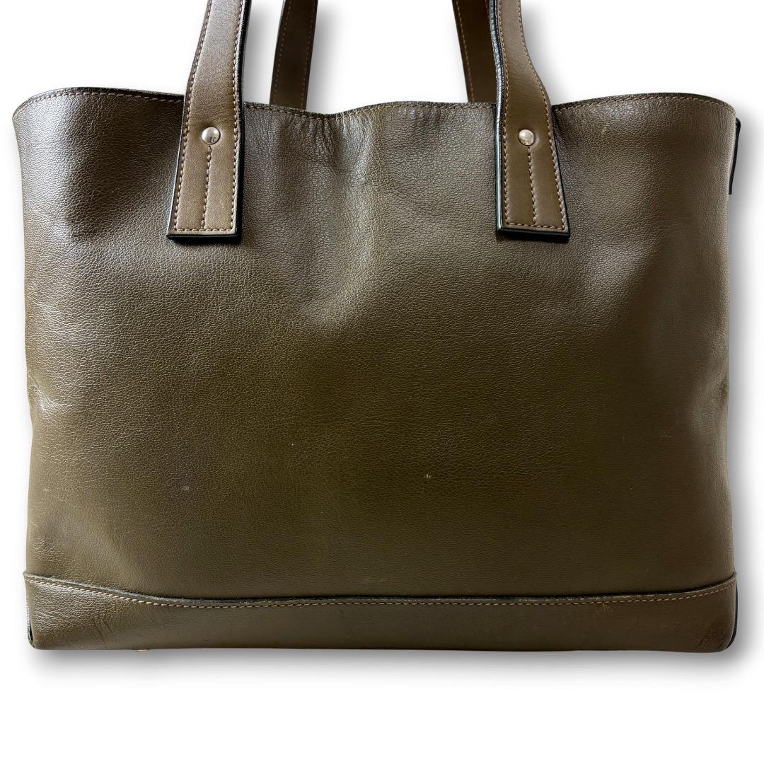 SOMES SADDLE トートバッグ レザー 革 本革 オリーブ カーキ