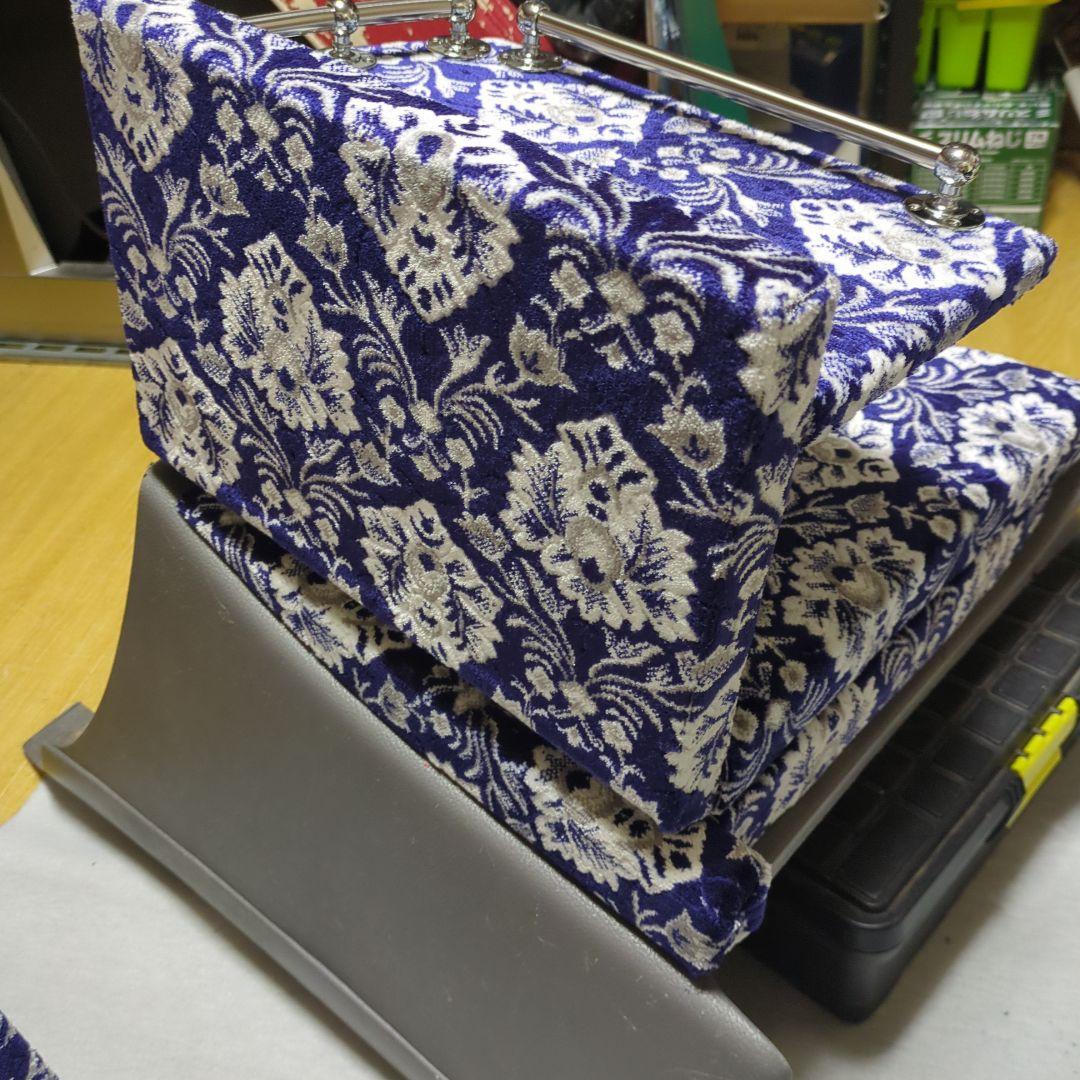 【桃か剣】コンソールBOX棚3点セット【新格子濃紺】