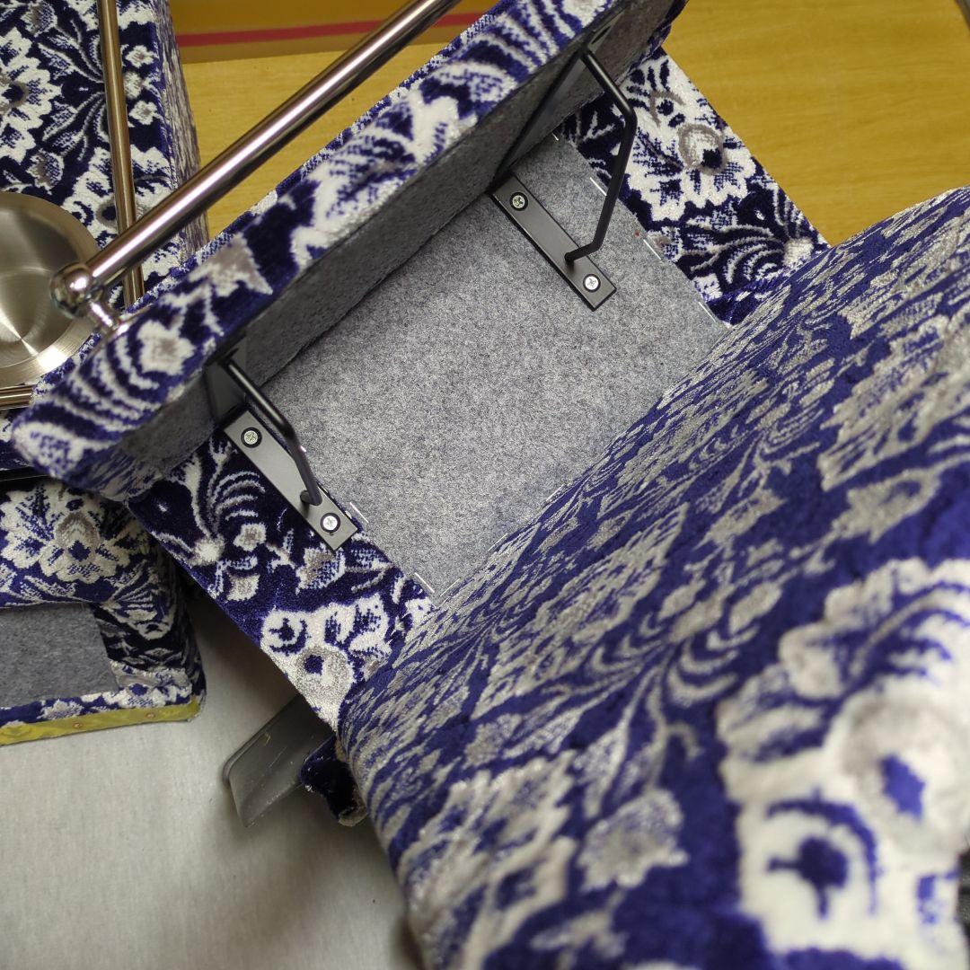 【桃か剣】コンソールBOX棚3点セット【新格子濃紺】