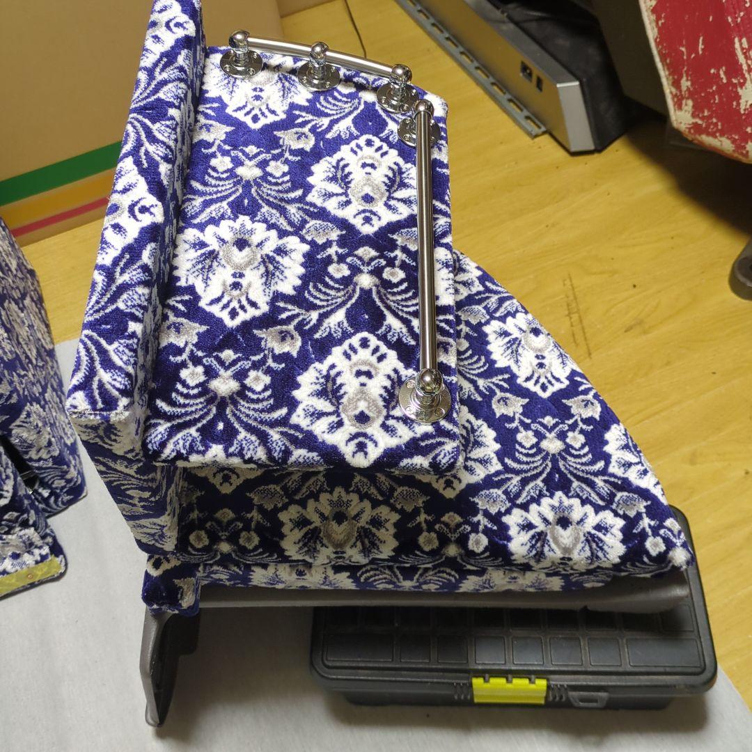 【桃か剣】コンソールBOX棚3点セット【新格子濃紺】