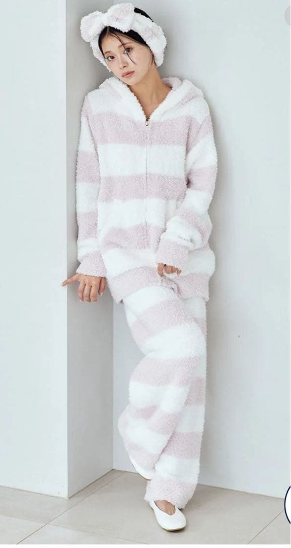 ジェラートピケ　2ボーダー　パーカー　ロングパンツ　セットアップ