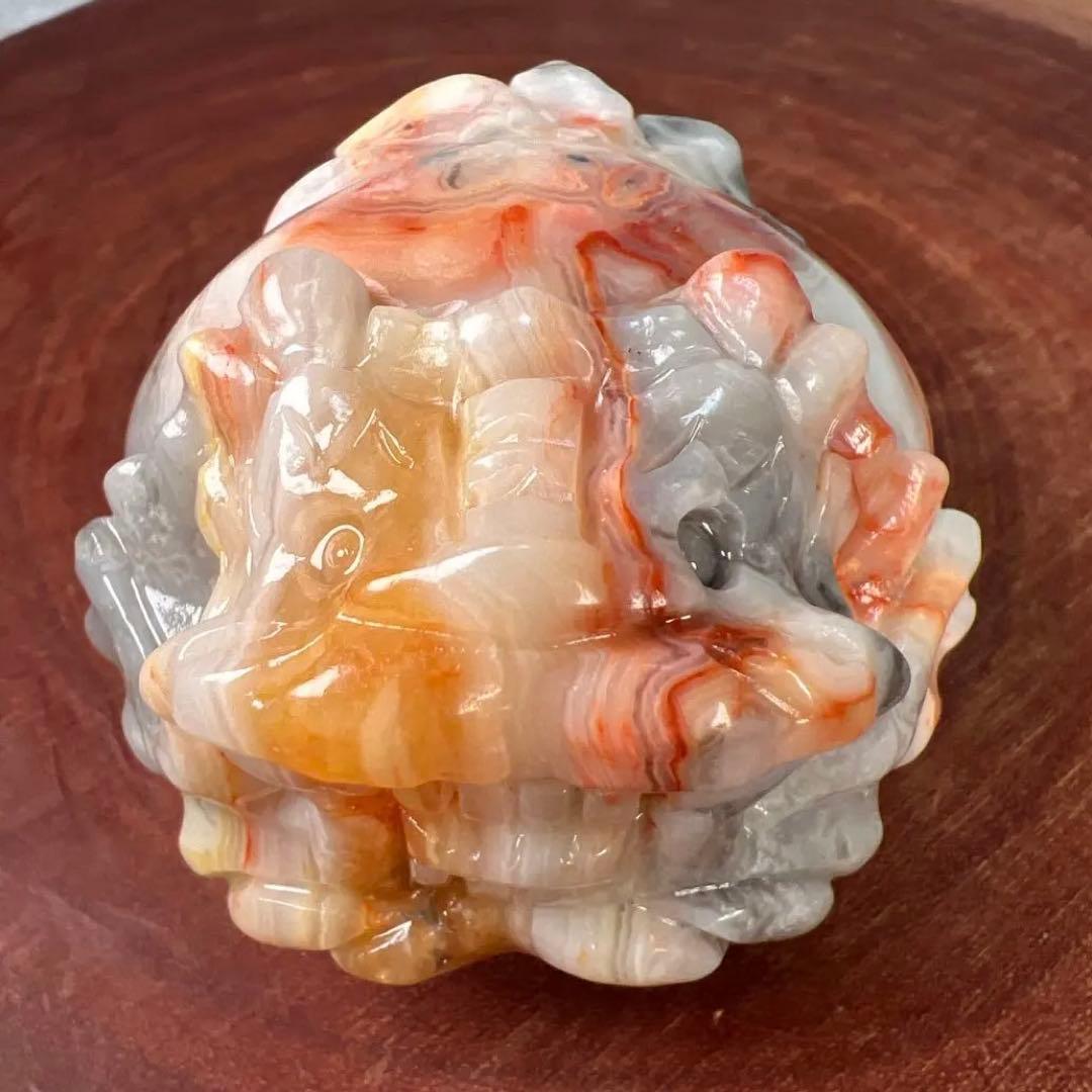 天然石　ロングイ　メキシコ瑪瑙　メキシコクレイジーアゲート　228グラム