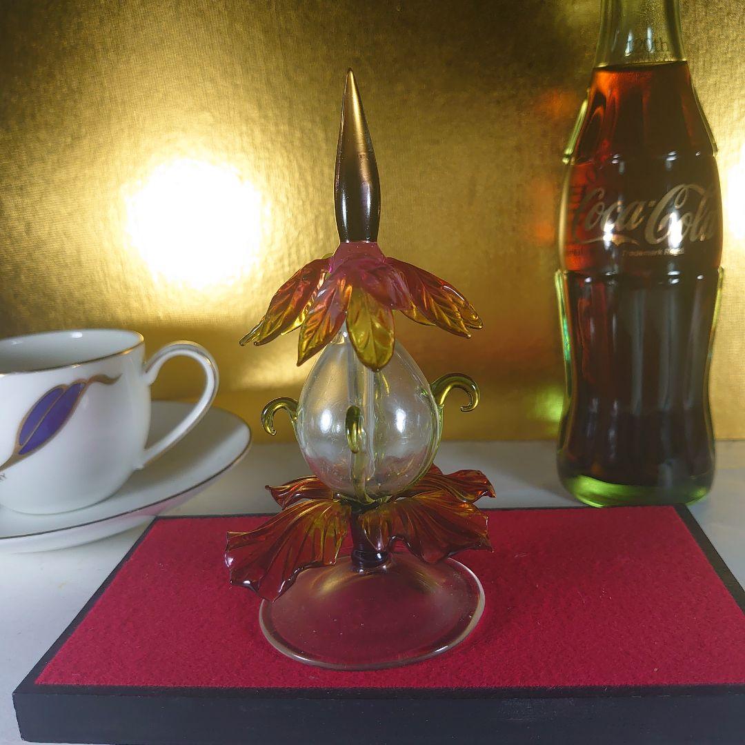 ガラス工芸品　香水瓶　木の実